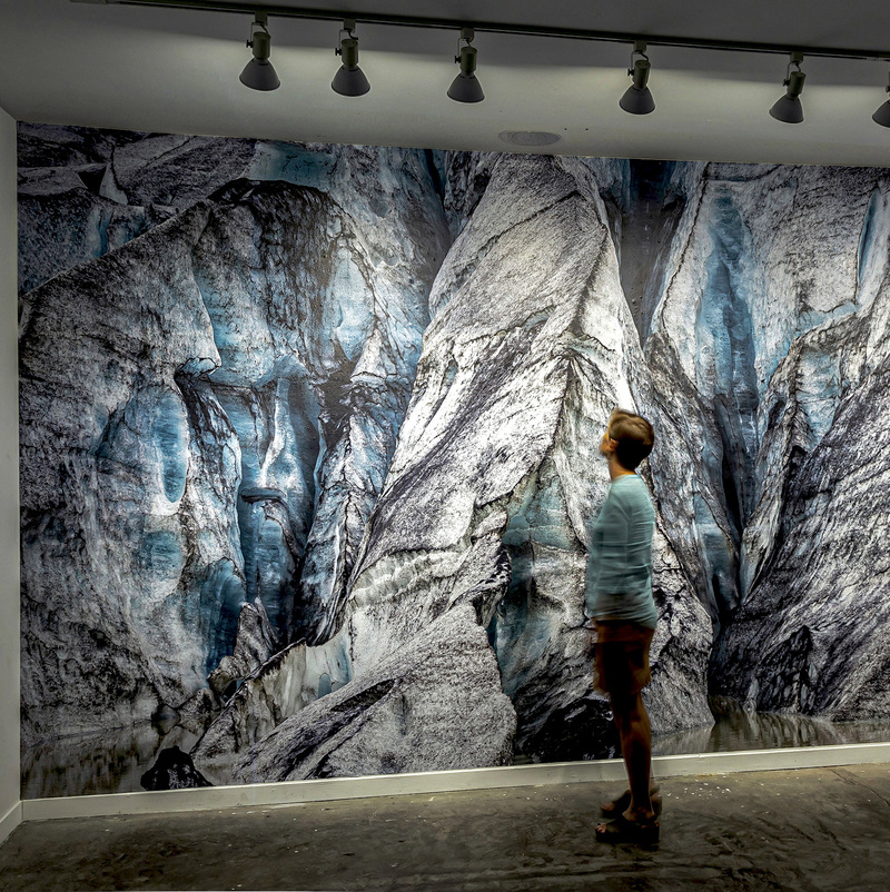 Melt, 2019, digital print on vinyl, installation view, Route One Gallery, Point Reyes, CA