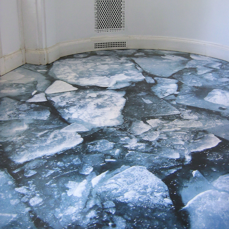 Icewalk, 2005, digital print on vinyl, 8 X 14 ft, Wave Hill, New York